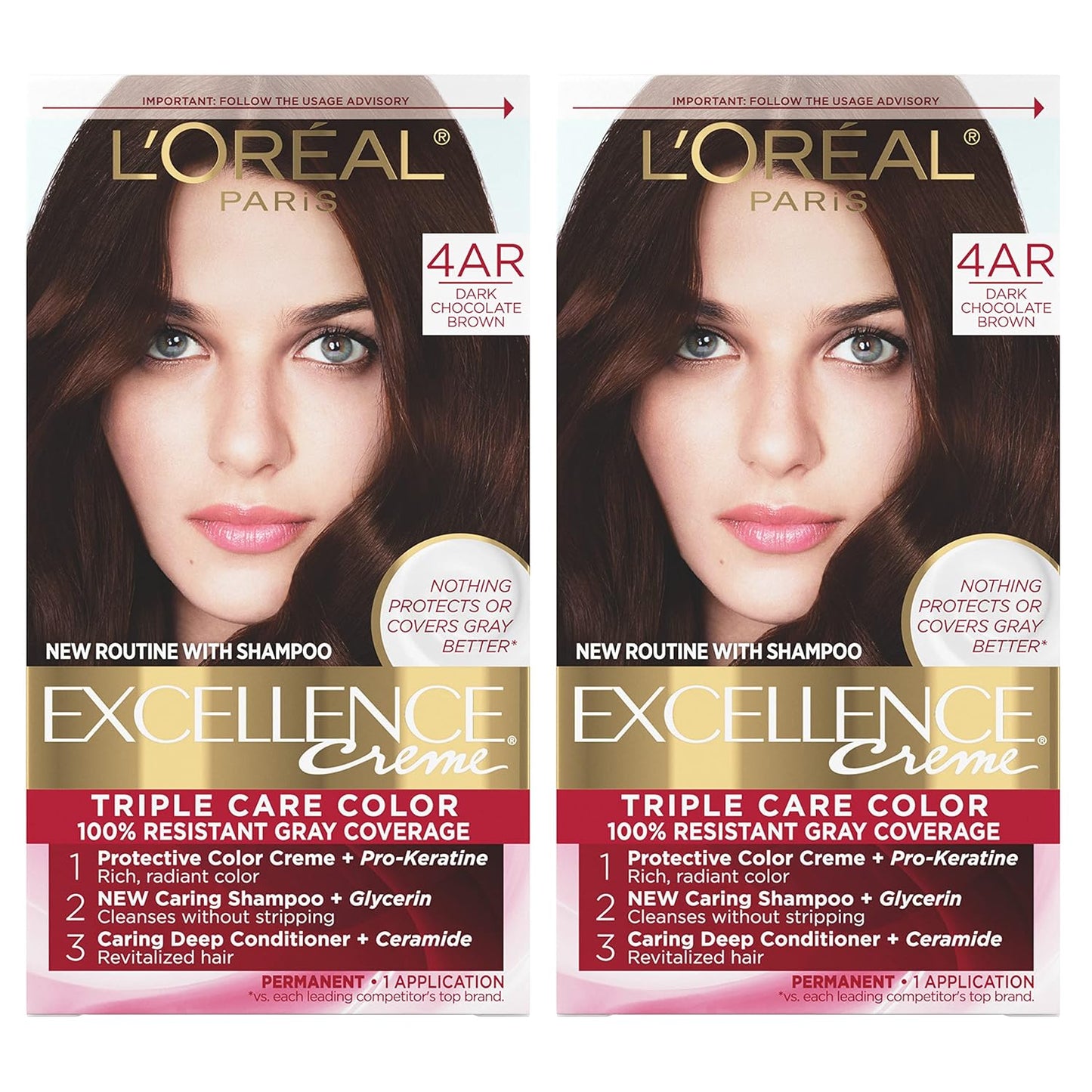 L'Oreal Paris Excellence 6R Light Auburn Hair Color | Gray Coverage | 8 Weeks