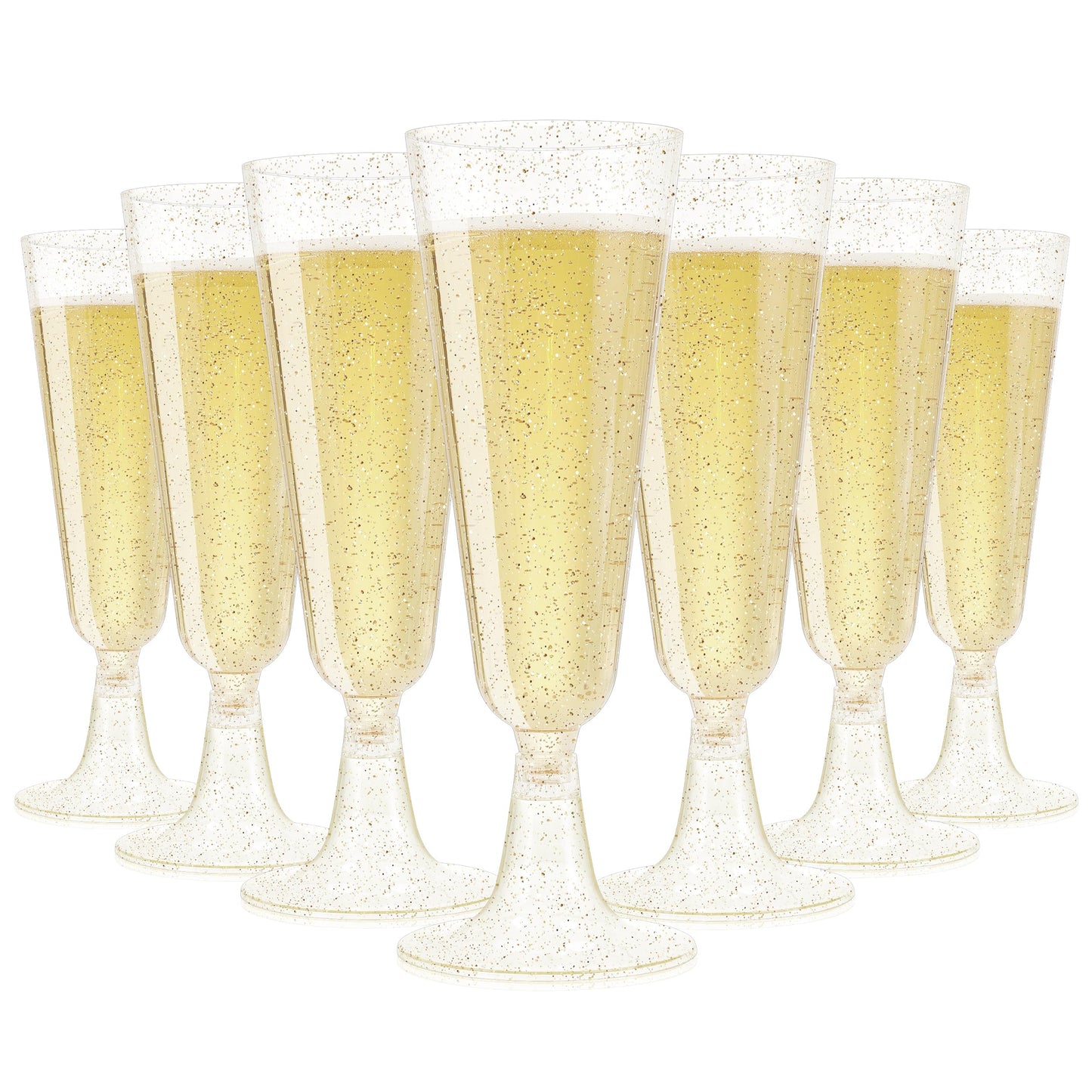 SUREHOME Pink Champagne Flutes Plastic Champagne Glasses Disposable Mimosa Glasses 40 Pack 5 Oz Acrylic Stemware Cocktail Cups Bulk for Valentines Wedding Toasting Engagement Party Supplies