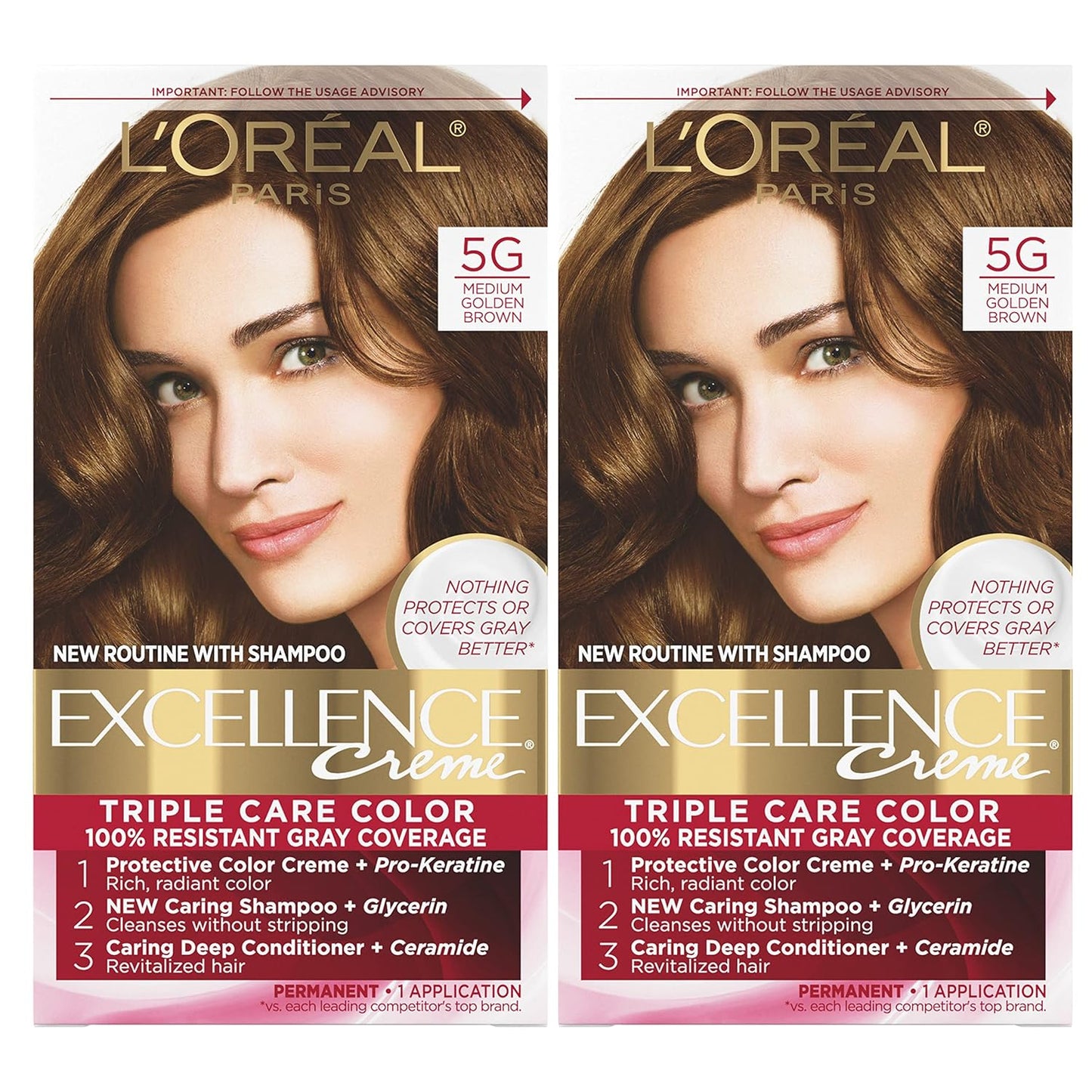 L'Oreal Paris Excellence 8G Medium Golden Blonde Hair Color | Gray Coverage, 8 Weeks