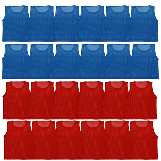 Athllete LITEMESH Pinnies Scrimmage Vests Team Practice Jersey for Child Youth (24 Jerseys) Lightweight Pennys