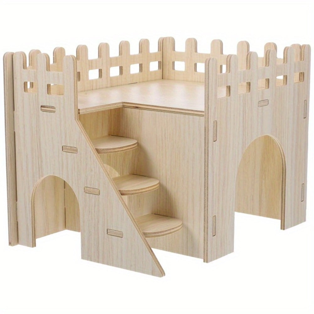 Cage Delicate Hamster House Houses Hideouts Guinea Mouse Supply Wear-resistant Wooden Rat
