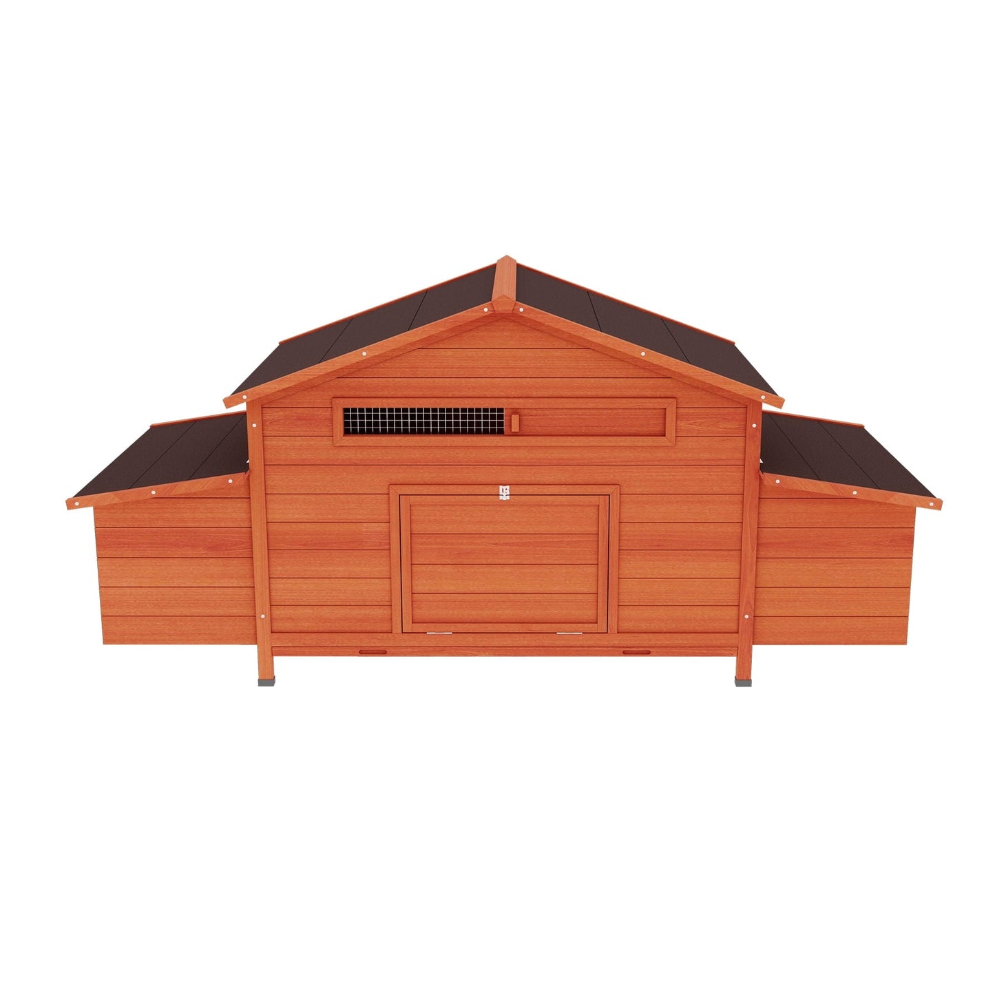 Coowa Large Wooden Chicken Coop Outdoor Hen House with 2 Nesting Boxes and 2 Free-Range Doors