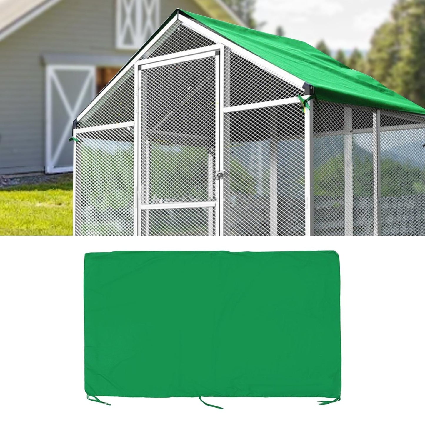 EHJRE Chicken Coop Cover Sturdy Chicken Coop Tarp Shade Cloth for Yard Garden Farm