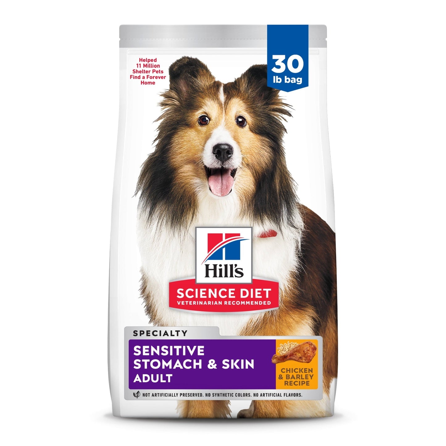 Hill's Science Diet Sensitive Stomach & Skin Chicken Dry Dog Food, 30lb Bag