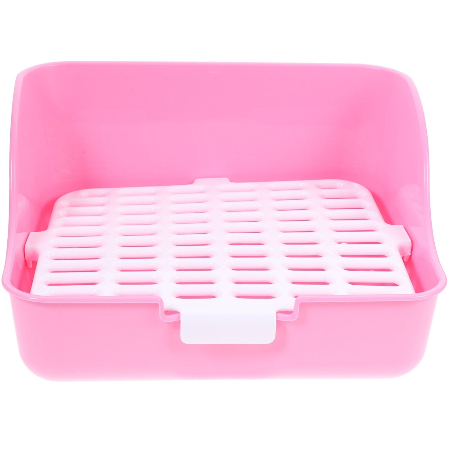 WASHWEPE Rabbit Litter Box Color Mesh Square Litter Tray for Rabbits 1Pcs 11.2X9.3X6.1in