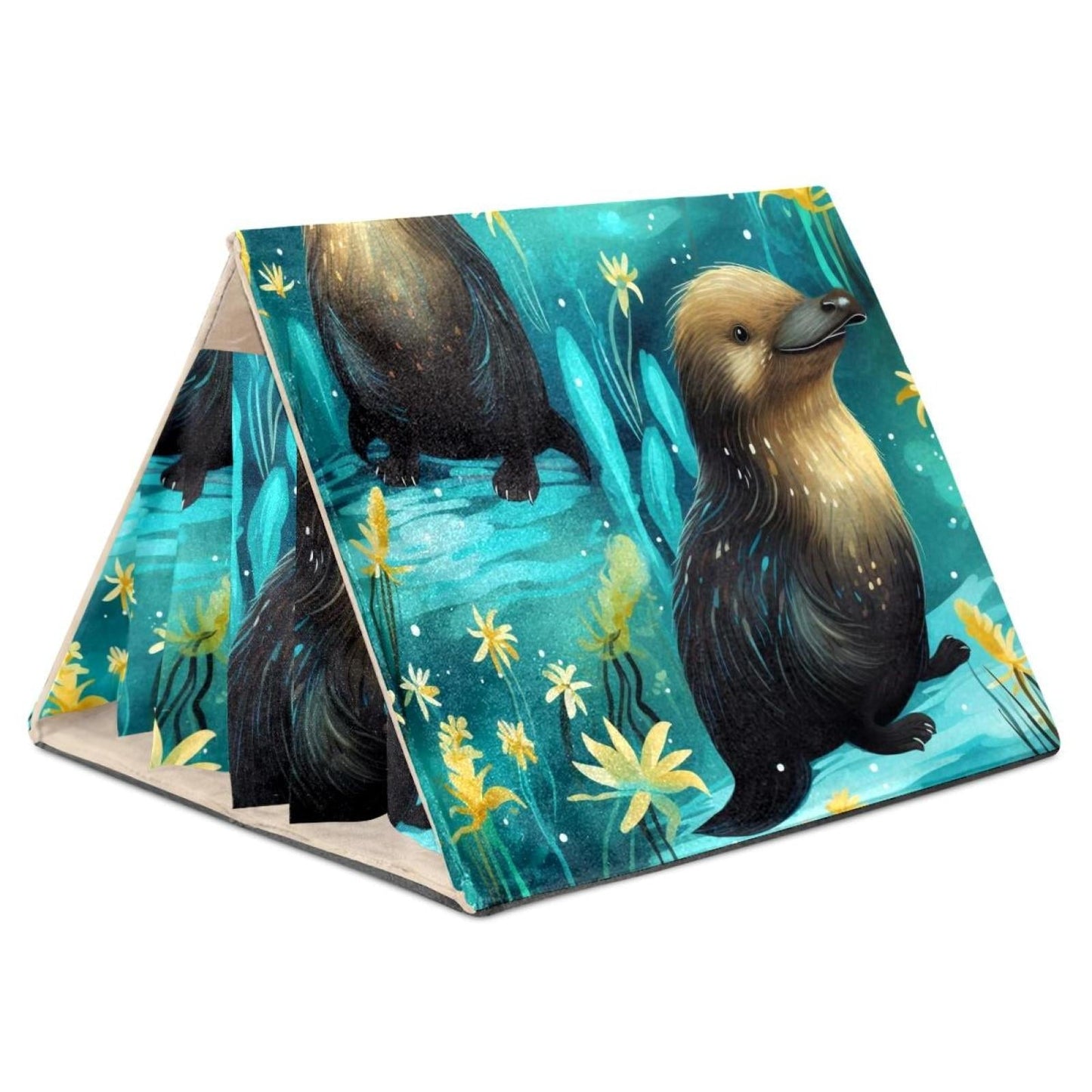 Platypus Luxurious Dutch Flannelette Hamster House with PP Board Support - Washable, Durable - 21.5x30.5x26 cm / 8.5x12x10.2 in dimensions