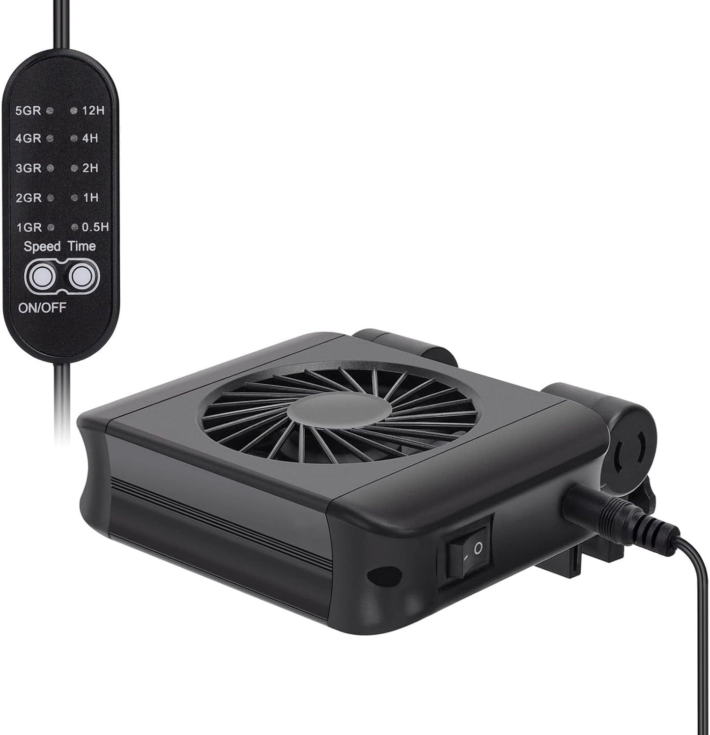 Tawatiler Aquarium Chillers Fan, Quiet Fish Tank Cooling Fan Equipment with Adjustable Timer Speed Controller, Suitable for Freshwater Saltwater Tanks(1-Fan Head)