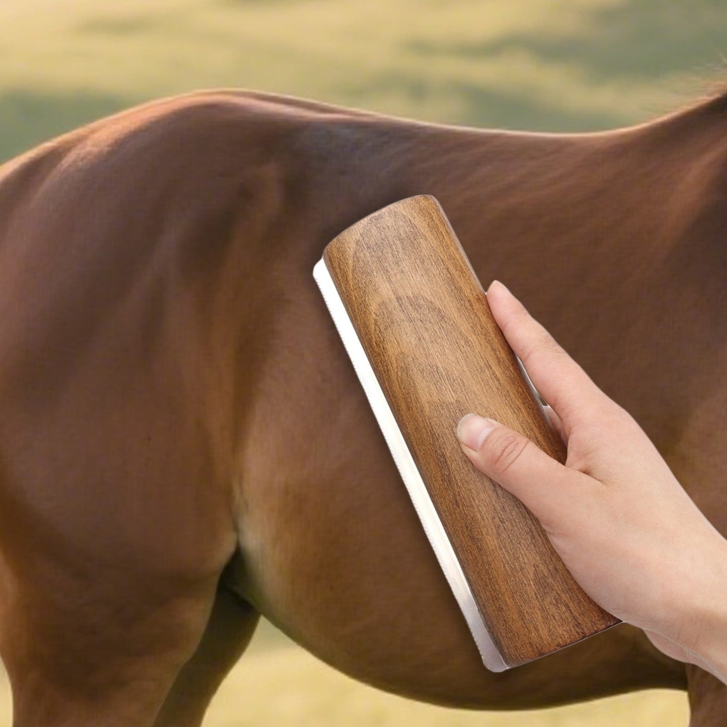 Horse Deshedding Brush - Professional Grooming Tool for All Hair Types | Pet Hair Removal & Shedding Comb | Heavy-Duty Curry Comb for Horses, Dogs & Livestock