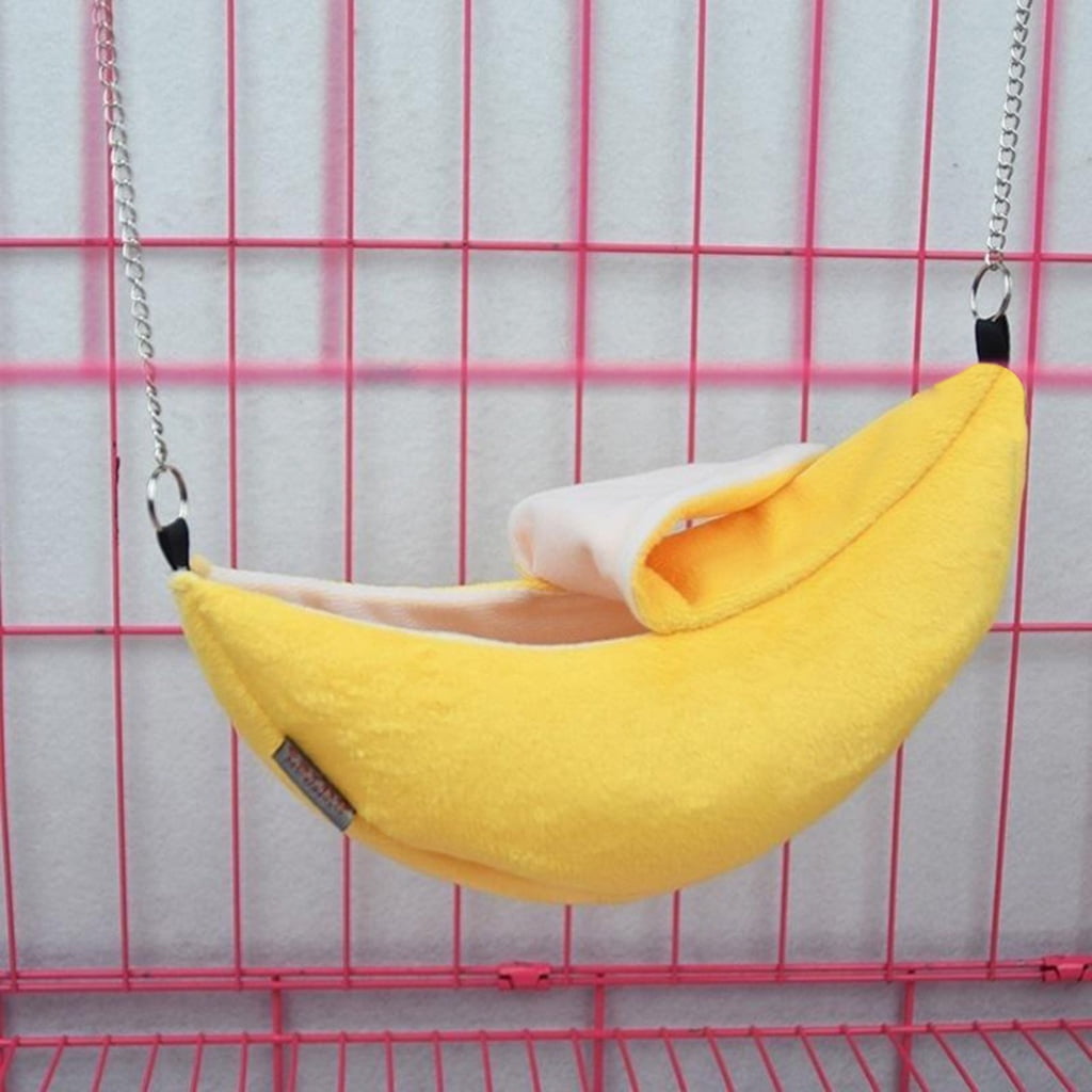 CIYISON Hamster Warm Bed Hanging Banana Hammock for Small Cage Accessories for Squirrel Sugar Glider Ferret 2 Colors
