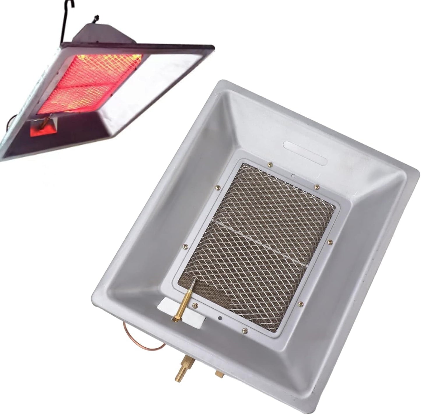 Fdit Large Heating Area, Efficient Manual Infrared Gas Brooder Heater, Warm 700 to 900 Chicks, Applicable for Poultry Coop, Duck, Piglet House
