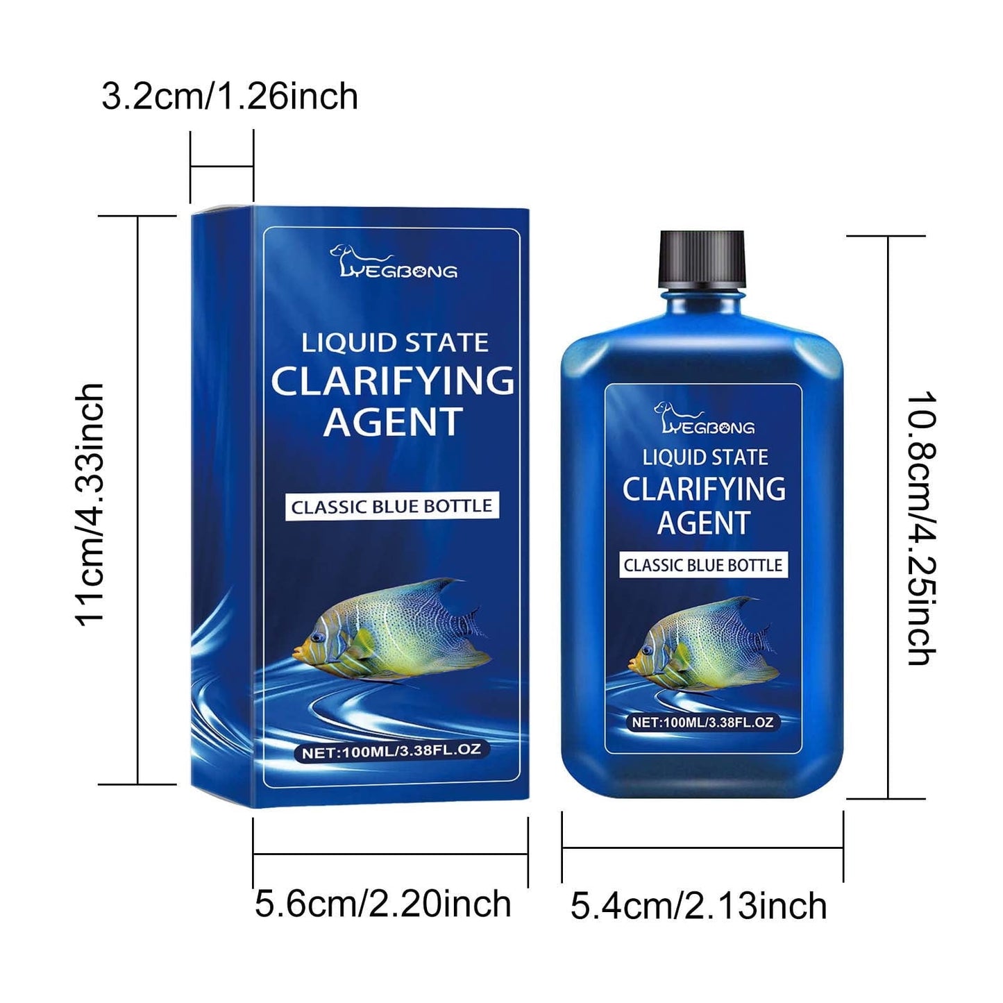 Aquarium Fish Tank Water Purifier | Clear Water Quality Enhancer | Rapid Pollutant Remover | Balances pH | Safe for Fish & Plants | Easy Use | 100ml Bottle | Fish Products