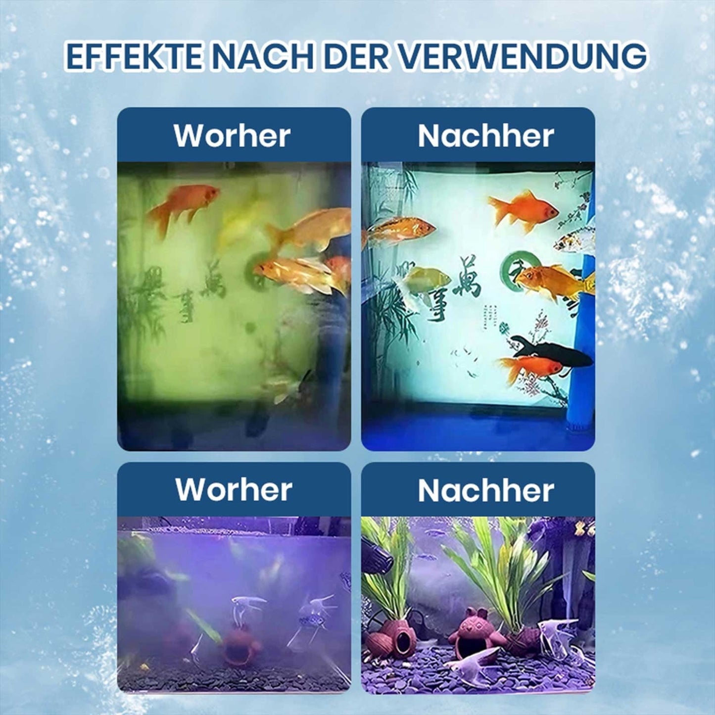 3 Packs Powerful Aquarium Water Purification Tablet,Portable Aqua Water Purification Tablets,Aqua Safe for Fish Tank,Remove All Kinds Of Turbidity From Fish Tank Water（105Pcs）