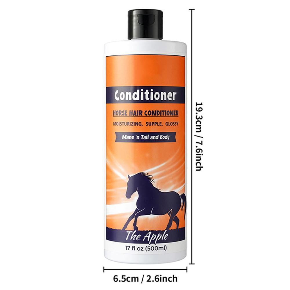 17 fl oz Natural Horse Fur Cleaner & Conditioner, Horse Shampoo, Gentle Cleaning Moisturizing Formula for Deodorizing Shiny Healthy Coat, Ideal for Horse Owners Pet Groomers