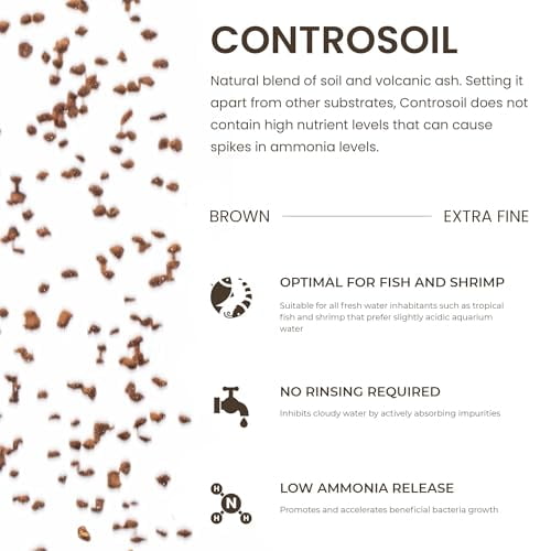 Ultum Nature Systems Controsoil - Aquarium Substrate Soil Porous Gravel for Natural Aquatic Freshwater Planted Fish Tank, Brown (Extra Fine, 10 Liters)