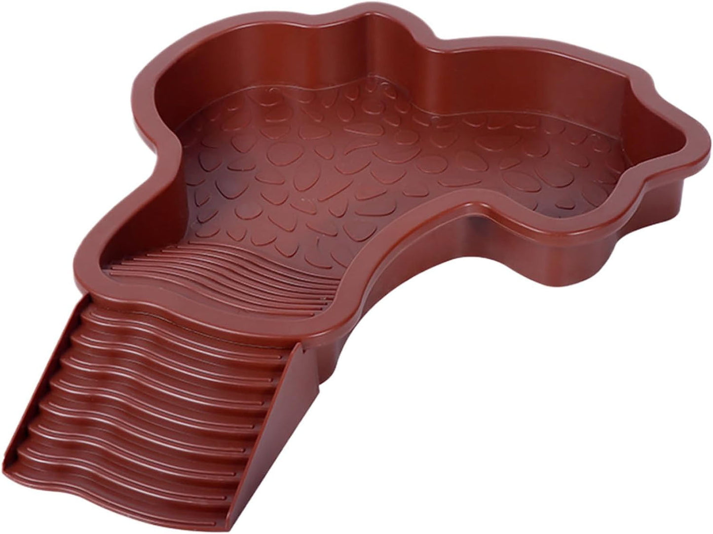 Turtle Water Bowl with Removable Ladder - Thickened Reptile Bathing Pool for Turtles Amphibians - Easy Assemble Spa Tank for Aquatic Pets Swimming Cleaning