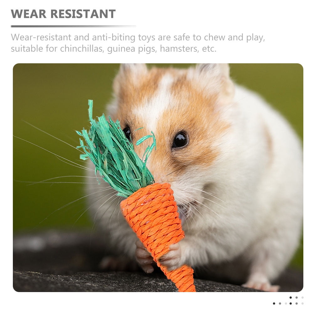 Masteelf 12Pcs Rabbit Chew Toys Cage Accessories Small Animals Chewing Toys for Bunny Chinchilla