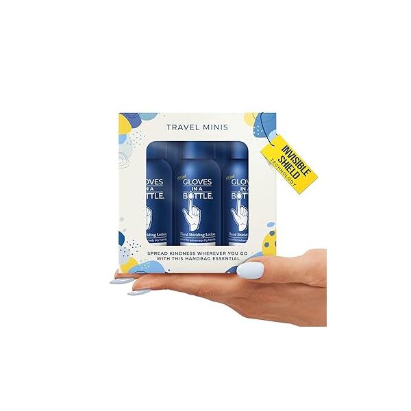 Gloves In A Bottle Hand Lotion for Nurses - Best Travel Cream Dry, Cracked Hands, Eczema & Psoriasis Relief Silicone Glove Healthcare Workers 2 oz