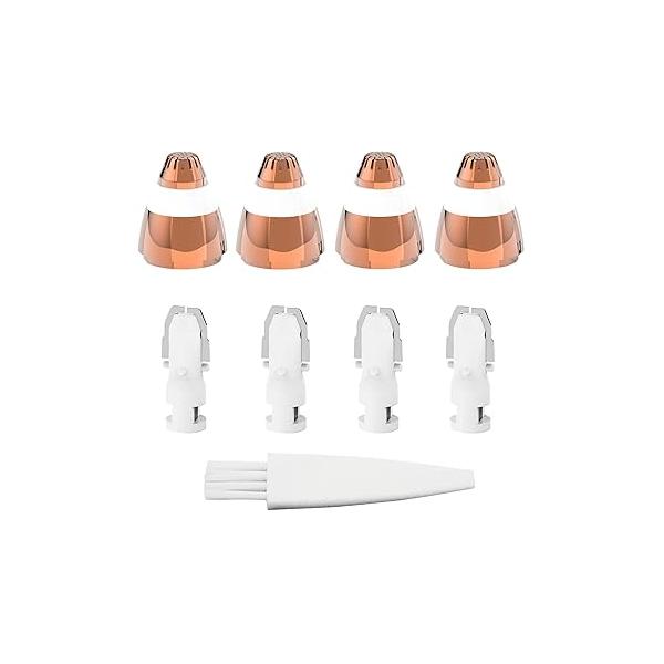 Eyebrow Hair Remover Replacement Heads for Finishing Touch Flawless Facial Remover,Painless Blades Brows Removal,with Cleaning Brush,As Seen On Tv(4 Count).