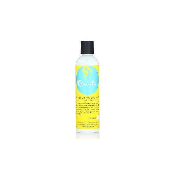 Curls Blueberry Bliss & Coconut Hair Milk - 8 fl oz, Leave In Conditioner and Styler, Moisturizing Nourishing, for Curly, Natural, Coily