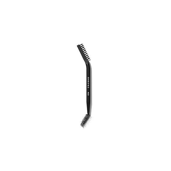 Morphe M620 Supreme Brow Dual-Ended Eyebrow Brush - Angled Comb & Spoolie Tames, Grooms Laminates Brows Pairs with Wax, Pomade or Gel Product (1 Count)