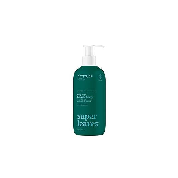 ATTITUDE Body Lotion, EWG Verified Moisturizer, Vegan Skin Care Products, Non-Greasy, Hydrating for Dry Skin, Cruelty Free, Extra Gentle, Unscented, 16 Fl Oz