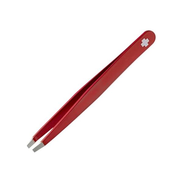Rubis Universal Swiss Cross Stainless Steel Tweezers with Straight Tips for Precise Eyebrows and Hair Removal, 1K301,Rubis Switzerland Made World Renowned Precision