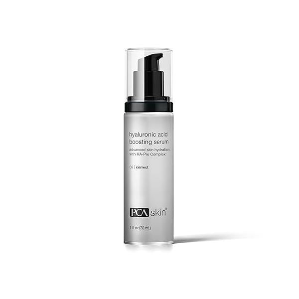 PCA SKIN Hyaluronic Acid Boosting Face Serum, Serum for Made with Niacinamide and Ceramides, Helps Reduce Fine Lines Wrinkles Delivers 24-Hour Moisturization, 1 oz Pump