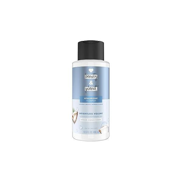 Love Beauty and Planet Weightless Volume Conditioner with Hylauronic acid Coconut Water & Mimosa Flower for Thin Fine Hair Care 13.5 oz