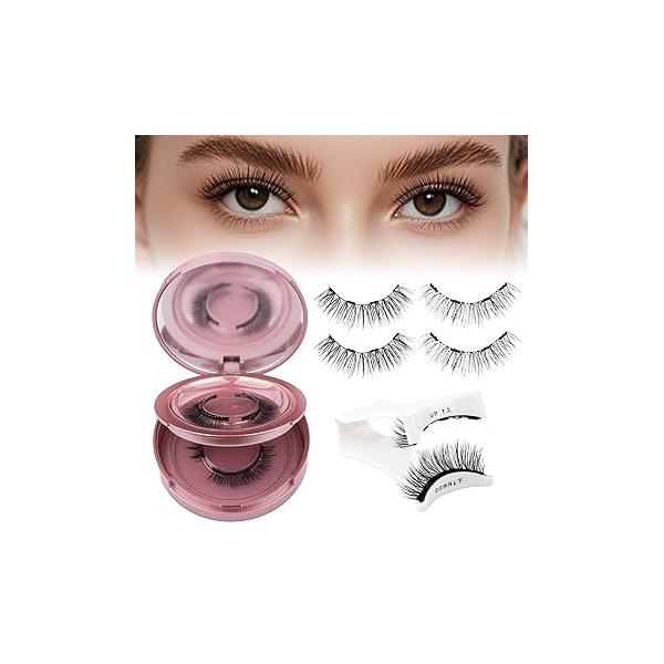 GEMERRY Magnetic Eyelashes with Applicator Fluffy Look No Glue Eyeliner Needed Lash Tool Kit Easy to Wear for Beginners