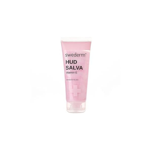 Hudsalva Vitamin E 3.37 Oz - Pink Hand Cream Quickly Absorbing Ointment for Dry, Cracked Skin Hands, Feet Made in Sweden