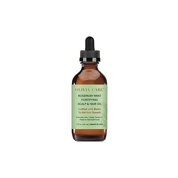 OLIVIA CARE Rosemary Oil for Hair Growth - & Mint with Biotin, Fortifying Scalp and Treatment to Aid Growth, Made in USA.