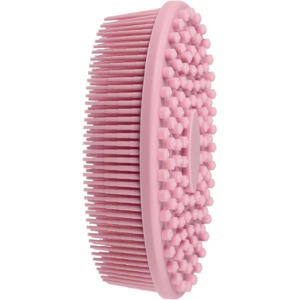 VOCOSTE Silicone Body Scrubber, 2 in 1 Brush Skin Massage, Soft Scrubbers for Use Shower, Lathers Well Exfoliating Scrubber All Types, Blue
