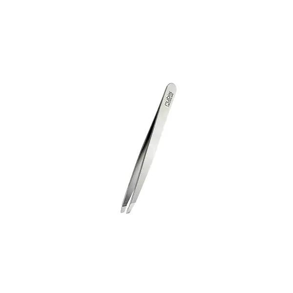 Rubis Switzerland Slanted Tip Tweezer-Silver