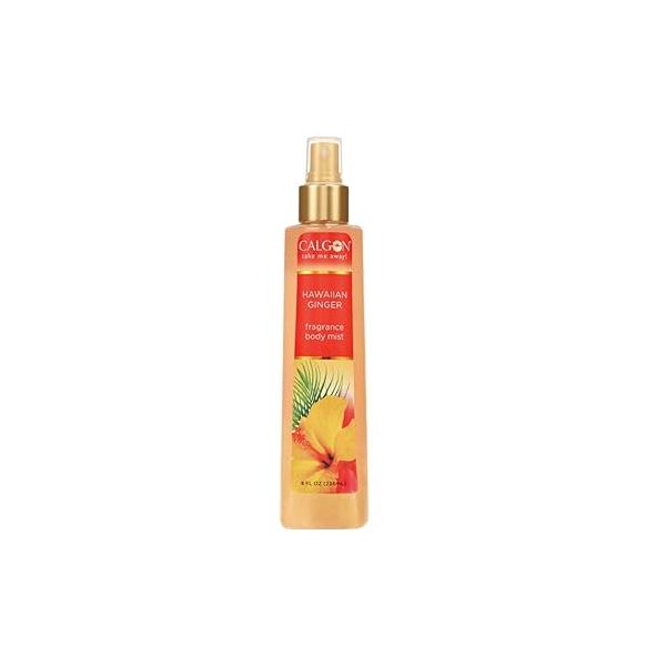 Calgon Hawaiian Ginger Fragrance Body Mist 8 oz (Pack of 4)