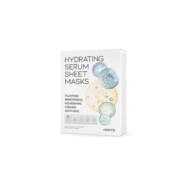 Collagen Hydrating Sheet Masks for Face Korean Anti Aging Mask Dry Skin & Sensitive Skin, EVE Vegan, Not Tested on Animals, No Parabens, Sulfates, Hyaluronic Acid, Witch Hazel 10EA