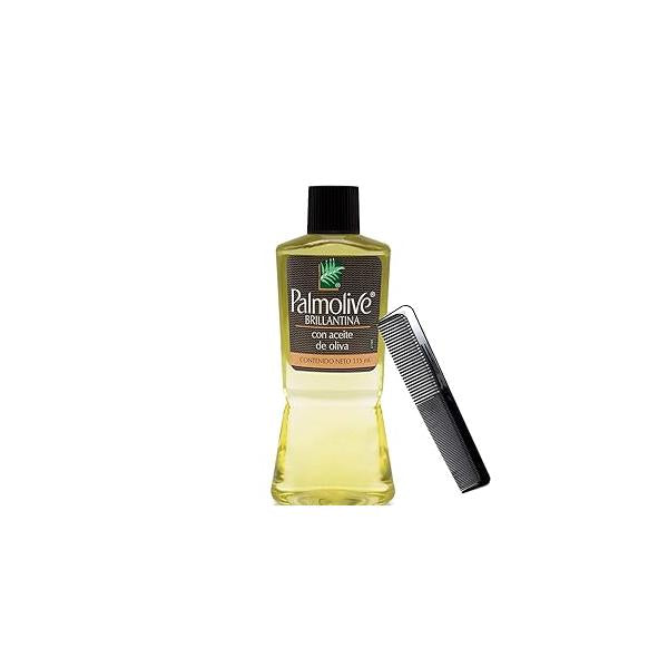 Palmolive Brillantina Hair Oil with Olive 115 Ml 4oz Bundle Comes RadianceAura Signature 7" Unbreakable Comb