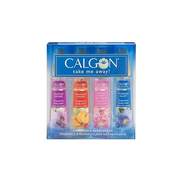 Calgon Take Me Away 4 Pc Gift Set (Refreshing Body Mist 2.0 Oz Of Spring Cherry Blossom Hawaiian Ginger Morning Glory Tahitian Orchid) for Women By 2 Fl