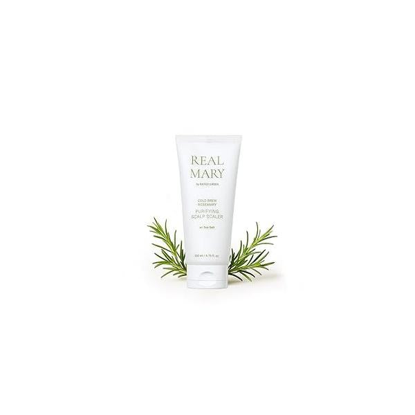 RATED GREEN Real Mary Cold Brew Rosemary Purifying Scalp Scaler with Sea Salt | Korean Deep Cleanse for Dry, Itchy, Flaky Hypoallergenic Hair Care Oily & Dandruff, 6.76 fl oz