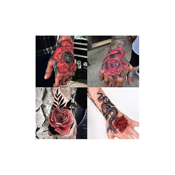 2 Sheets Waterproof Hand Back Body Art Temporary Tattoos Stickers Sun Moon