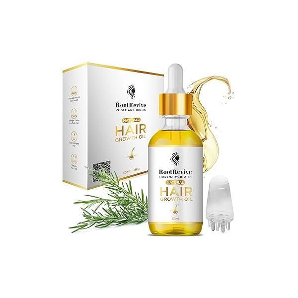 Rosemary Biotin Hair Growth Oil - Stimulates Regrowth & Strengthens | Ideal for Thinning, Dry, Damaged All Types