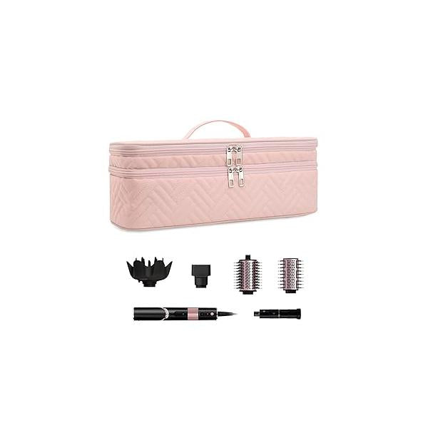 Double-Layer Carrying Case Apply to Revlon One-Step Hair Dryer, Travel Bag for Volumizer/Styler,Water Resistant Storage Organizer Box,Compatible with FlexStyle Attachment (Bag Only)