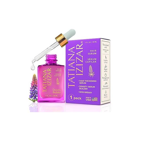 Hair Thickening Serum - Density Builder for Women Made in USA 30ml Clinically Proven Scalp Treatment Non-Greasy Natural Biotin, Argan & Pea Peptides For Thinning, Fine or Damaged