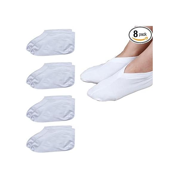 Dry Feet Healing Socks for Men and Women 4 Pair Lotion Moisturizing Spa Overnight Absorbing Cracked