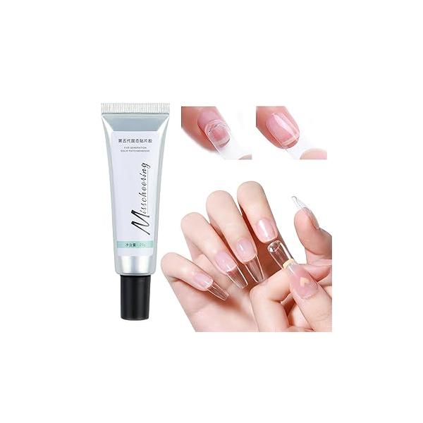 Solid Gel Nail Glue for Tip Press on Nails (Curing Needed), Long Lasting Super Strong Soft Extension