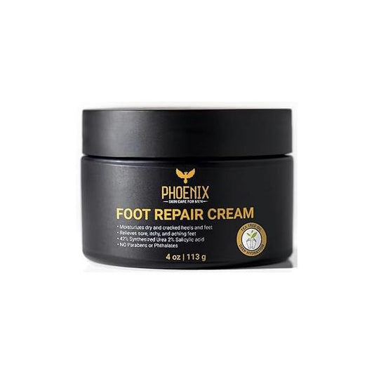 42% Urea Cream - Foot Moisturizer For Dry and Cracked feet Callus Remover Paraben free Tea Tree Oil for Soft Smooth Feet Phoenix Skin Care Men