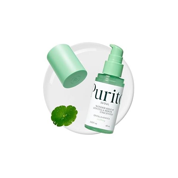 PURITO Centella Unscented Serum, Korean Centella, for All Skin Types, Ampoule, Soothing, Calming, Facial Serum face, Vegan & Cruelty-Free, Care, 60ml 2fl.oz
