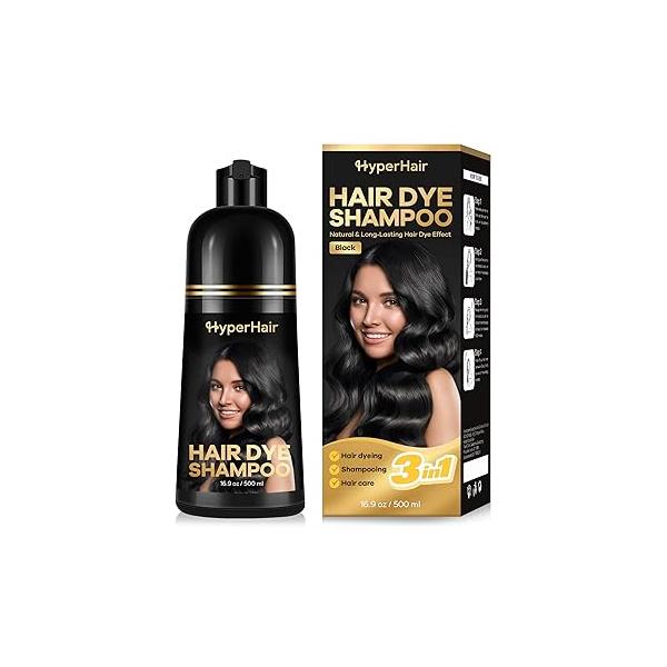Dark Brown Hair Dye Shampoo, Shampoos for Color Treated Hair, Shampoo 3 In 1, Dye, Gray Women & Men, Long Lasting Coverage