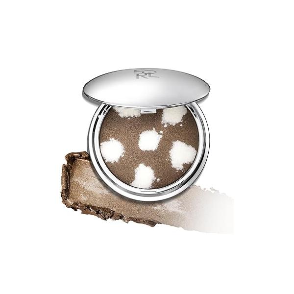 FOCALLURE Shimmer Face Highlighter Makeup Powder, Gel to Powder Glow Finish, Leaving a Lightweight & Healthy Radiance, Long Lasting Luminous Body Makeup,GD01 New World