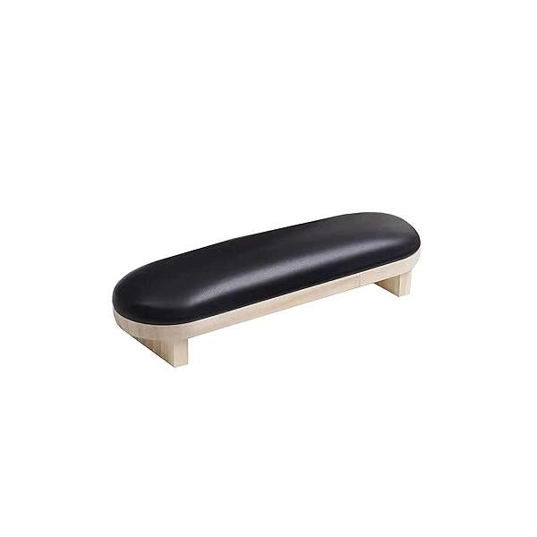 TANG SONG 1 Pcs Sponge Manicure Hand Rest Pillow Wooden Nail Stand Holder Table Armrest Cushion (Cream Yellow)