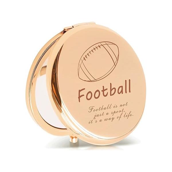 Football Gifts for Girls - Compact Mirror Purse, Travel Makeup Mirror, Accessories Team Fans